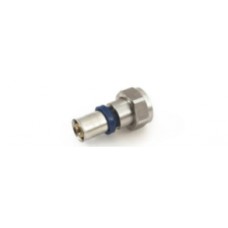 Vernikkelde rechte koppeling met losse moer en euroconus 3/4"x16